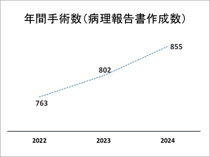 年間手術数(病理報告書作成)