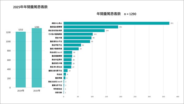 2023年間重篤患者数グラフ
